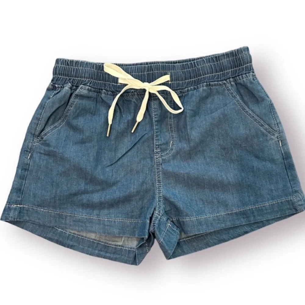 Emory Rose Tencel Denim Blue Shorts NWT - Picture 6 of 10
